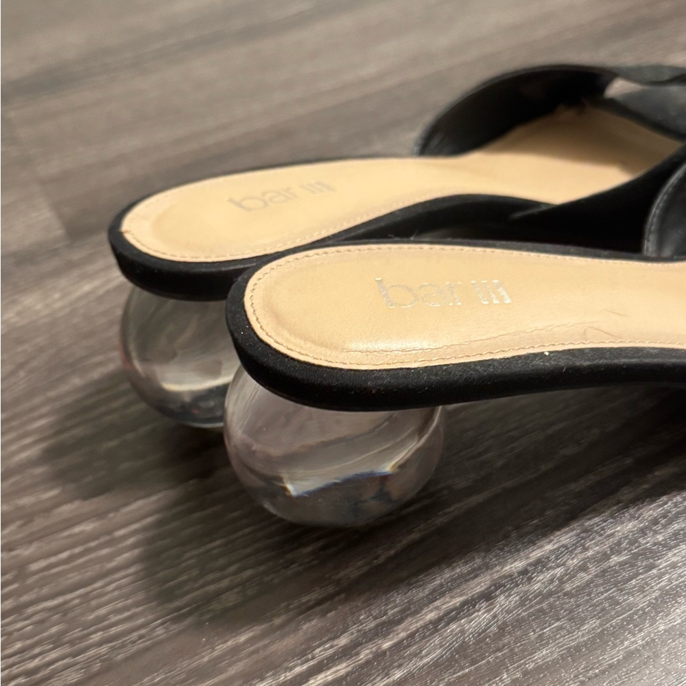 Bar III Black Women's Shoes with Clear Heels